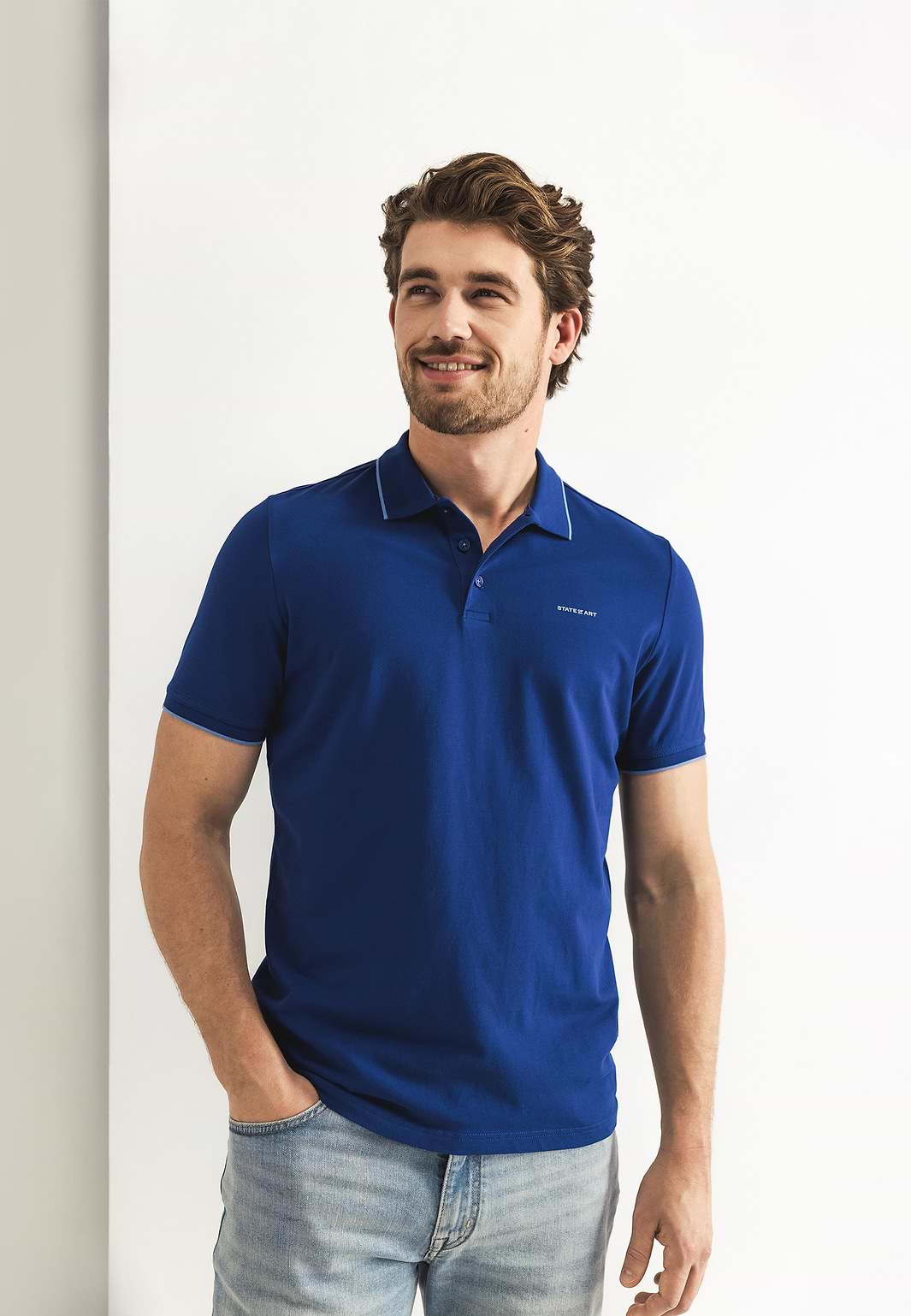 Piqué-polo-in-cotton-stretch