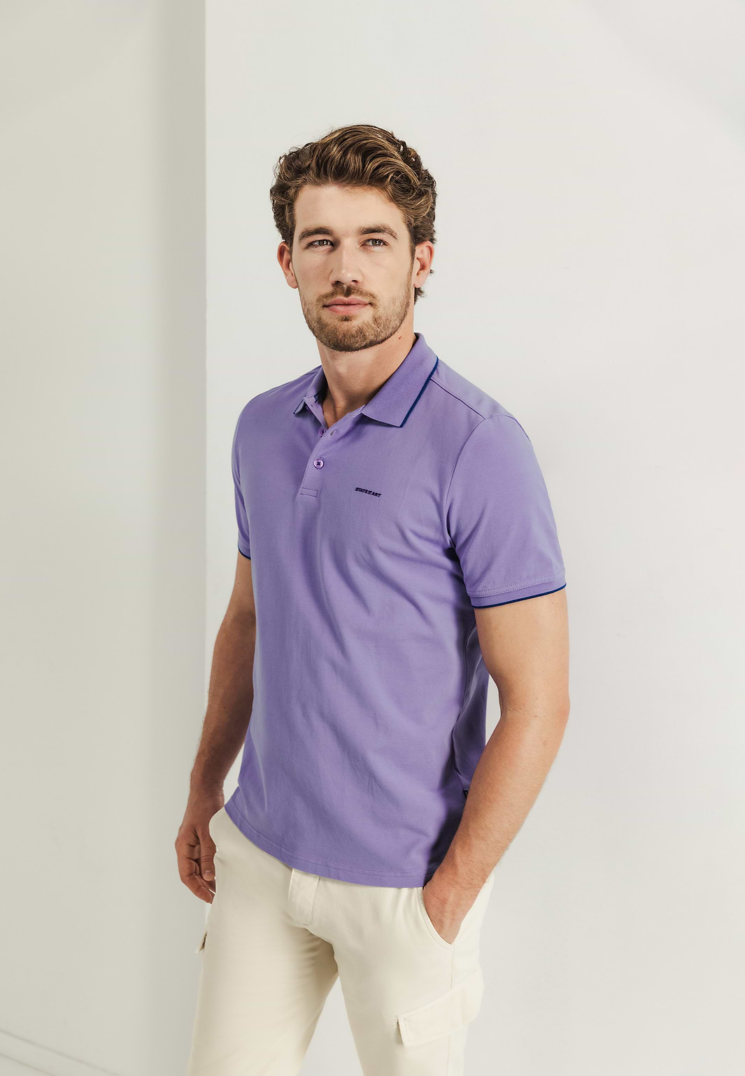 Piqué-polo-in-cotton-stretch