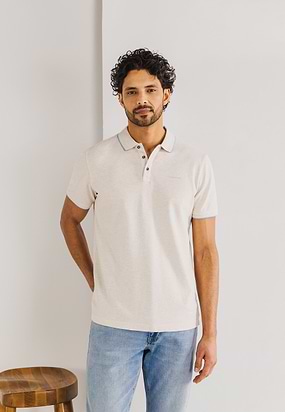 Piqué-polo-met-gemêleerd-dessin