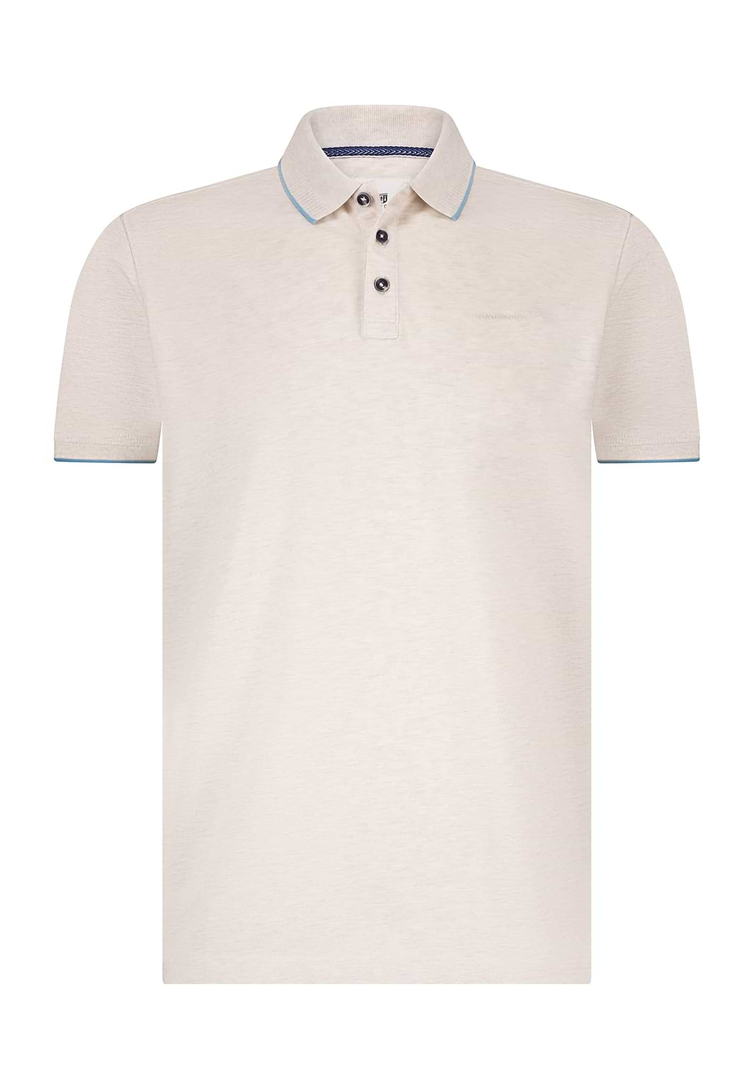 Piqué-polo-met-gemêleerd-dessin