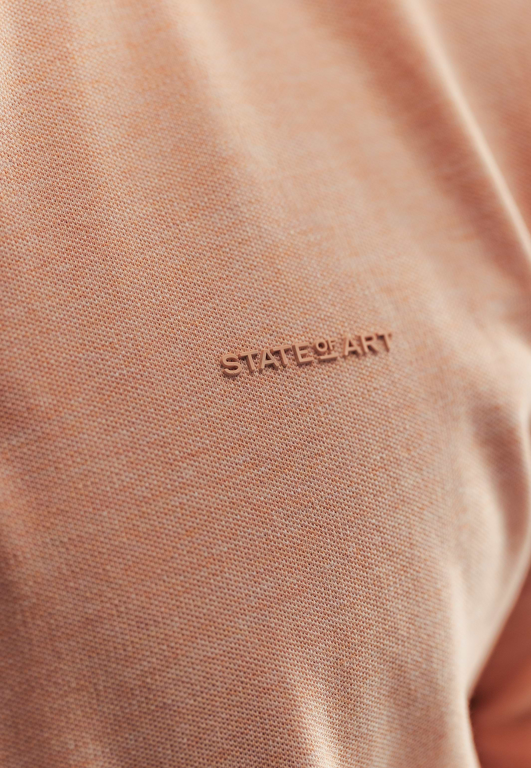 Piqué-Poloshirt-mit-meliertem-Muster
