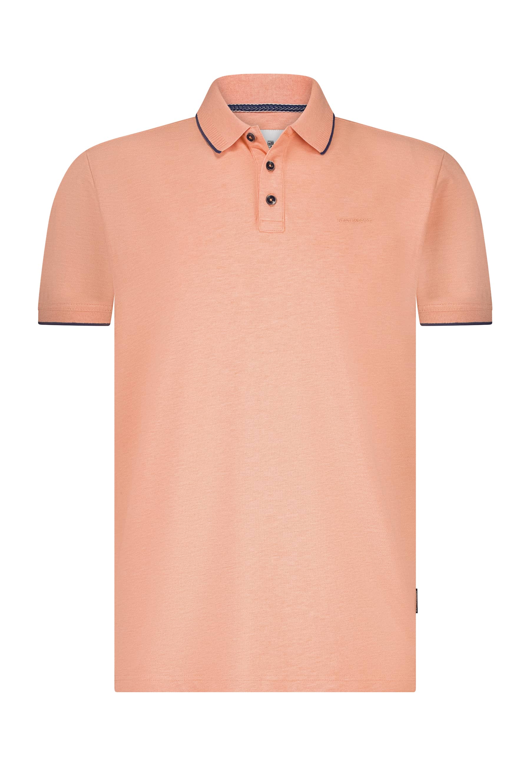 Piqué-Poloshirt-mit-meliertem-Muster