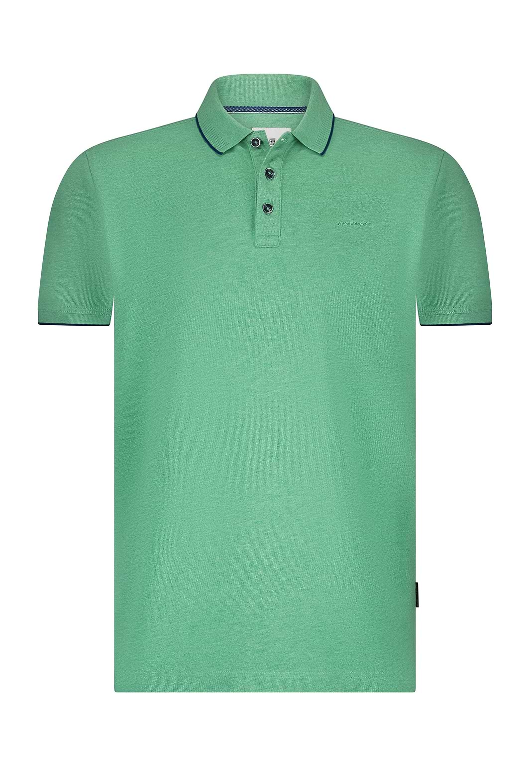 Piqué-polo-met-gemêleerd-dessin