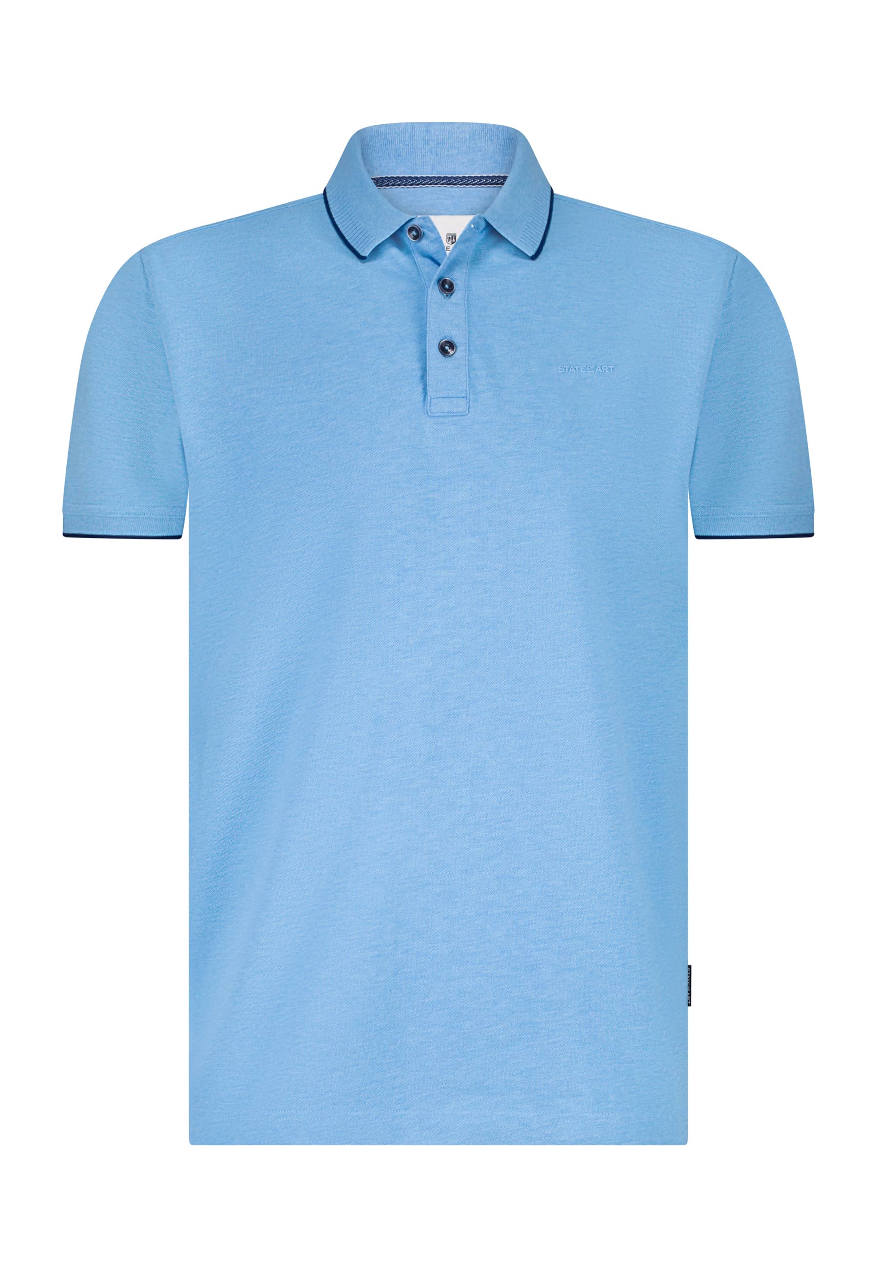 Piqué-polo-met-gemêleerd-dessin