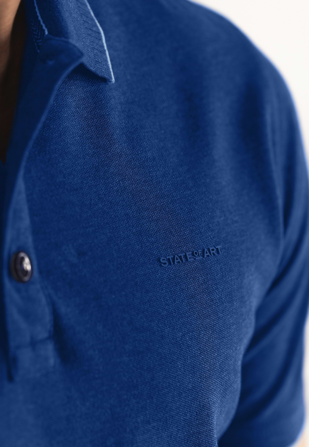 Piqué-Poloshirt-mit-meliertem-Muster