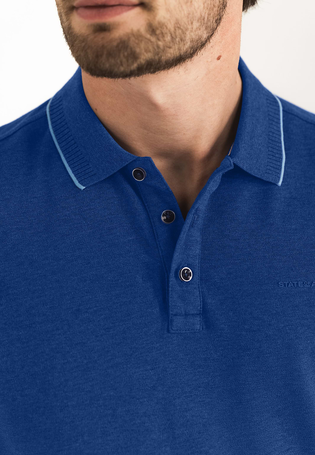 Piqué-Poloshirt-mit-meliertem-Muster