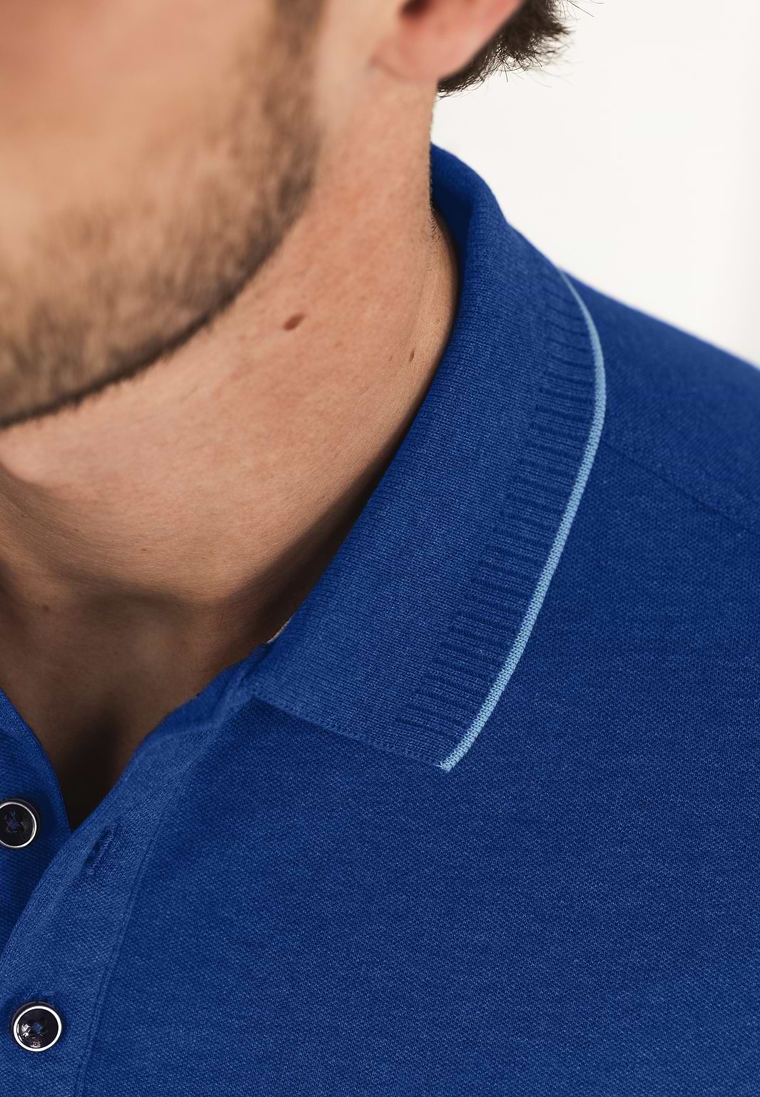 Piqué-Poloshirt-mit-meliertem-Muster