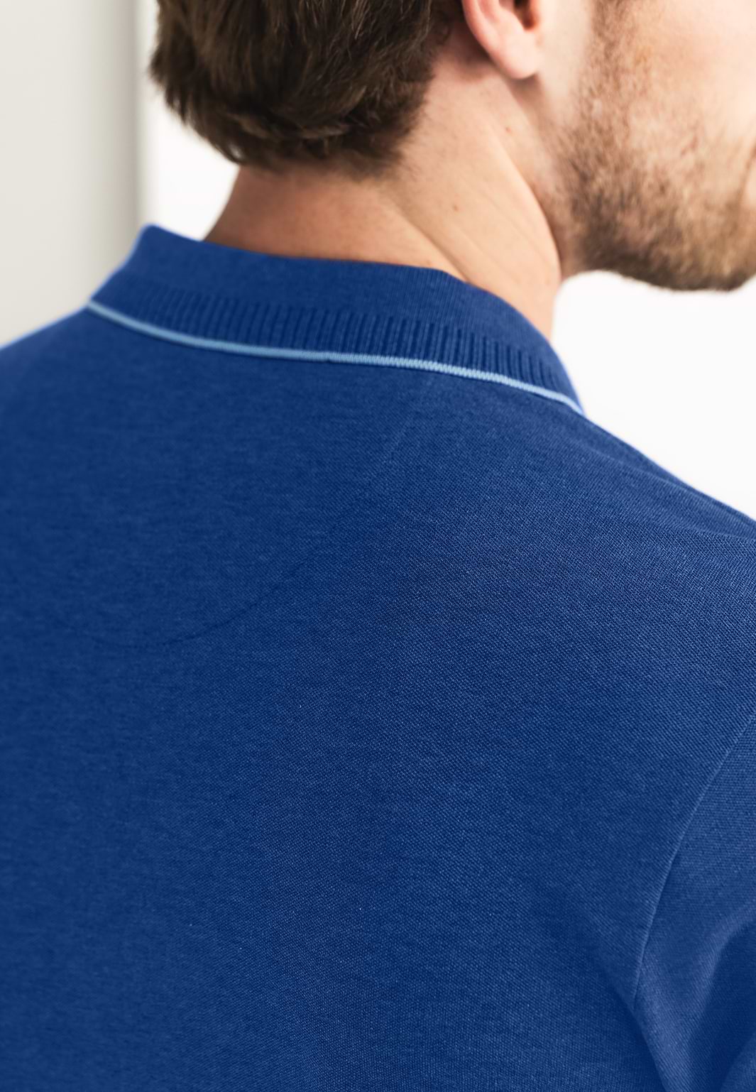 Piqué-Poloshirt-mit-meliertem-Muster