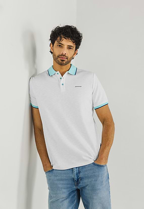 Gemêleerde-polo-met-streepdetails
