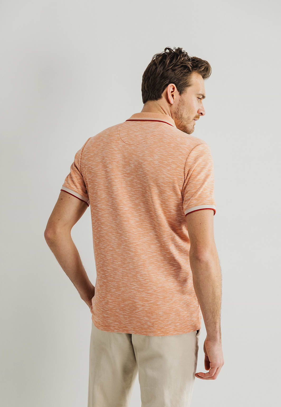 Gemêleerde-polo-met-streepdetails