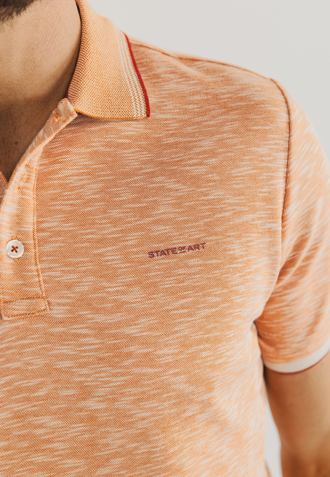 Gemêleerde-polo-met-streepdetails