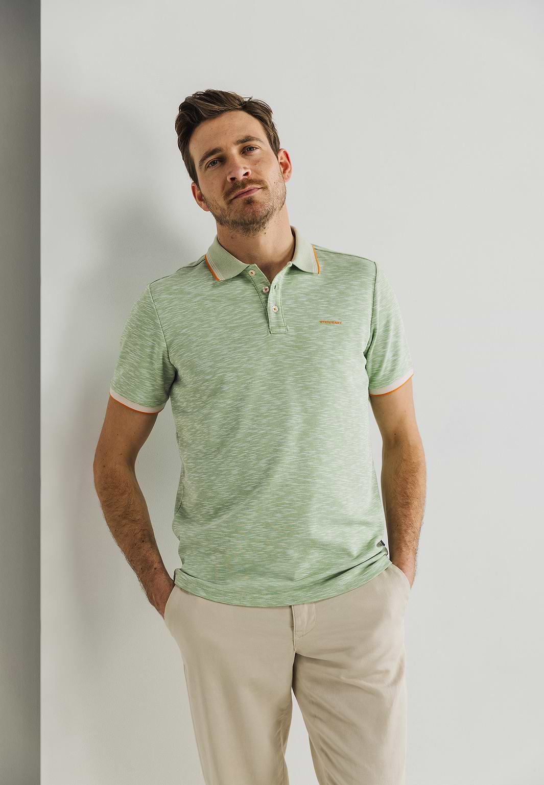 Gemêleerde-polo-met-streepdetails