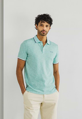 Gemêleerde-polo-met-streepdetails
