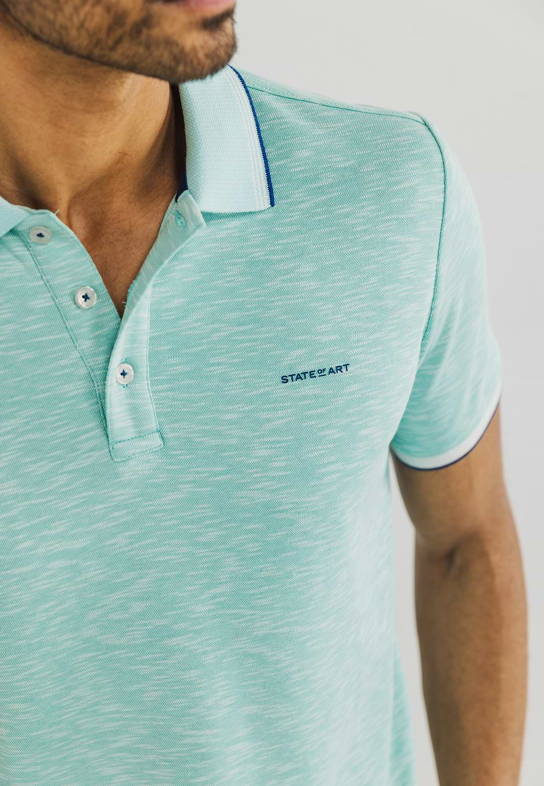 Gemêleerde-polo-met-streepdetails