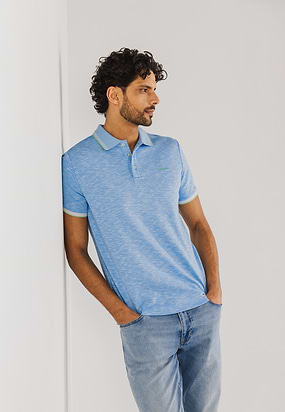 Gemêleerde-polo-met-streepdetails