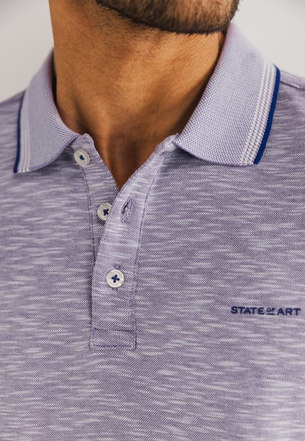 Gemêleerde-polo-met-streepdetails