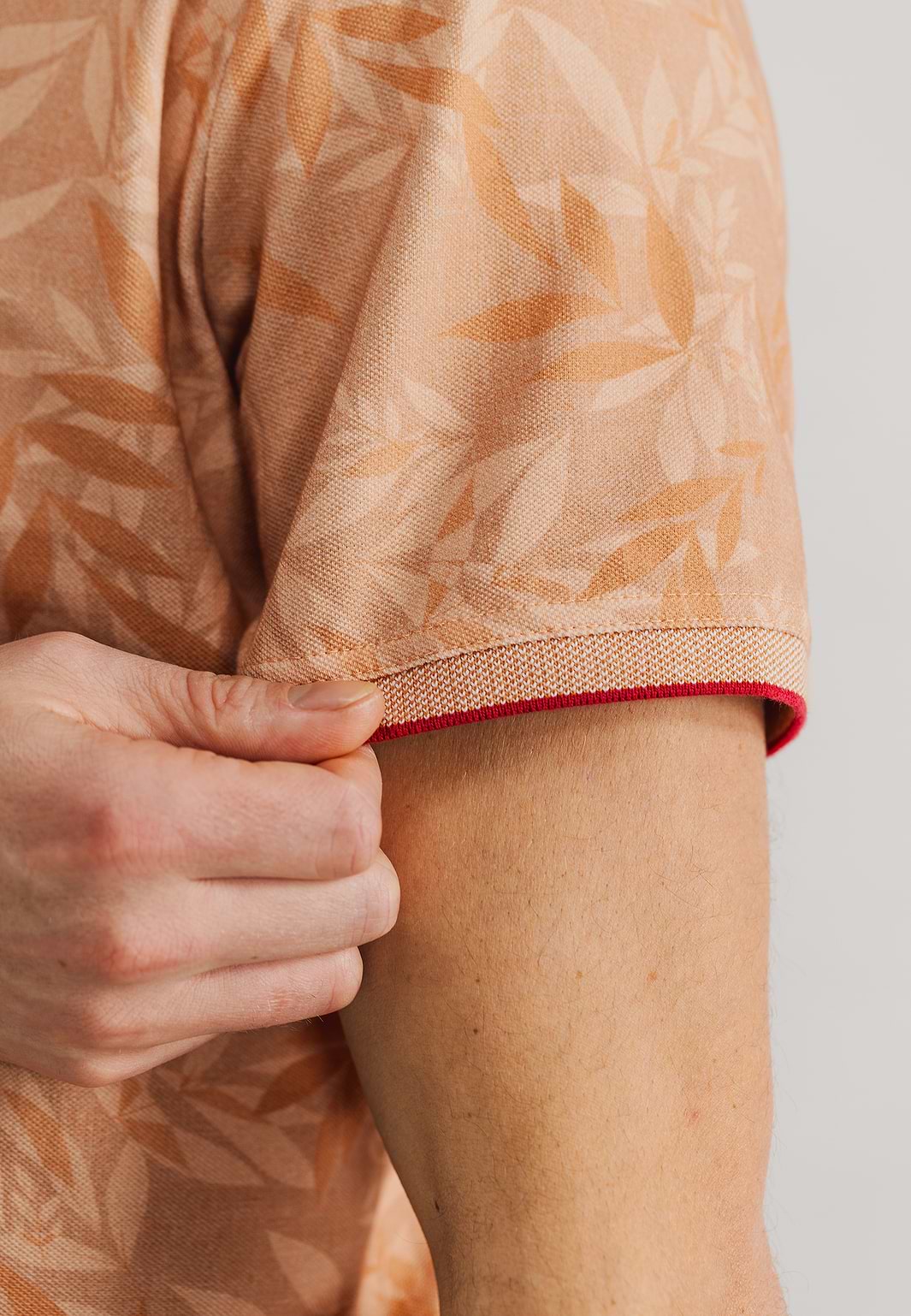 Bedrukte-jersey-polo-met-oxford-kraag