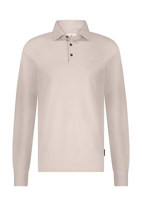 Jersey-polo-met-geweven-kraag