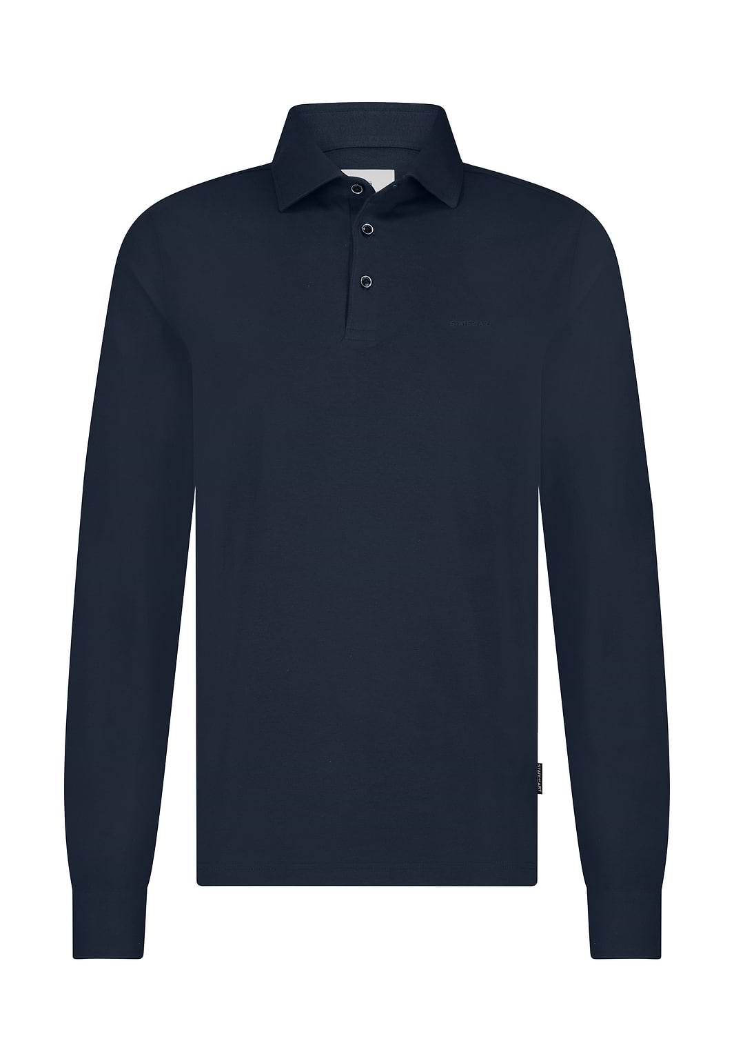 Jersey-polo-met-geweven-kraag