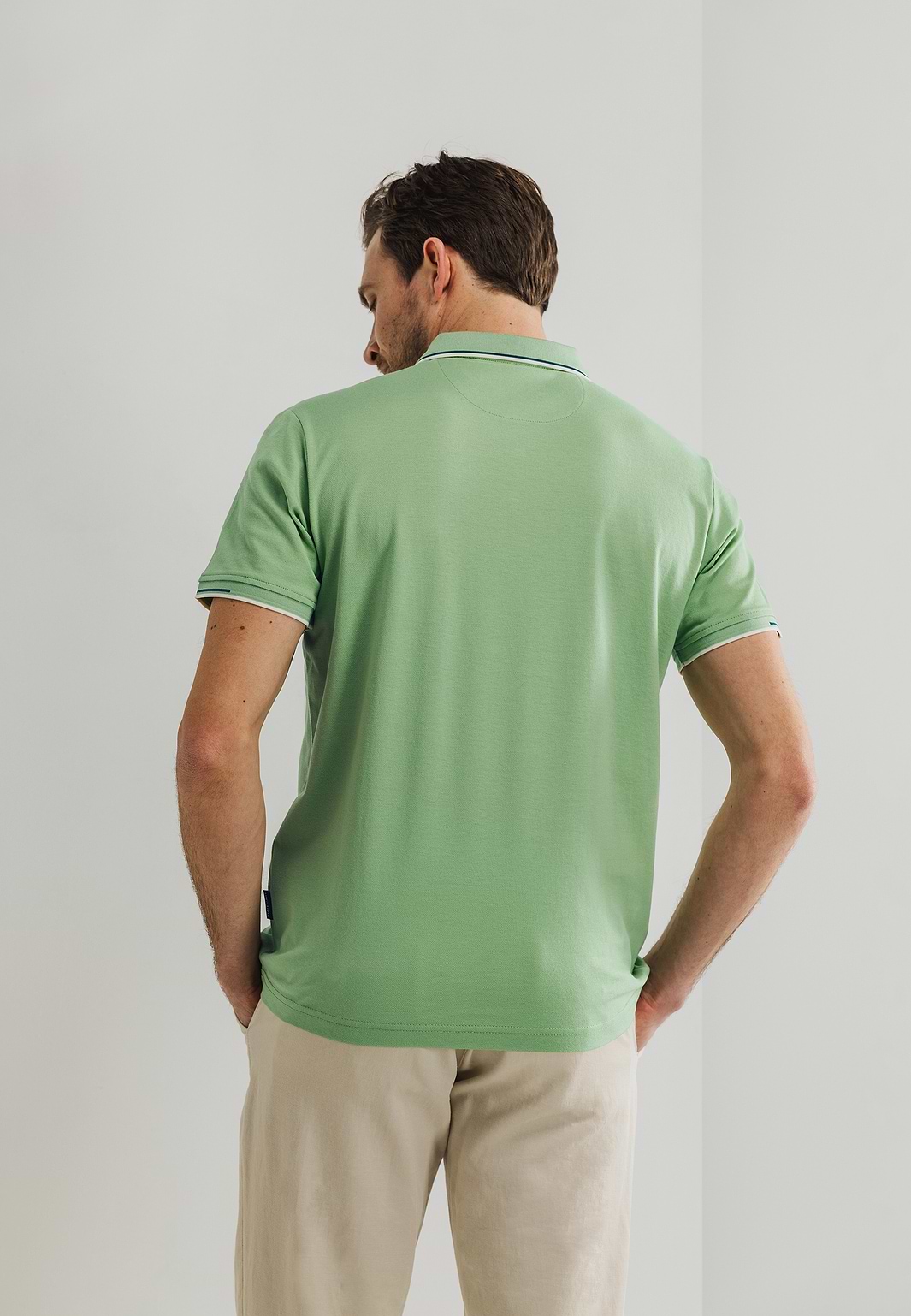 Piqué-Poloshirt-mit-Brusttasche