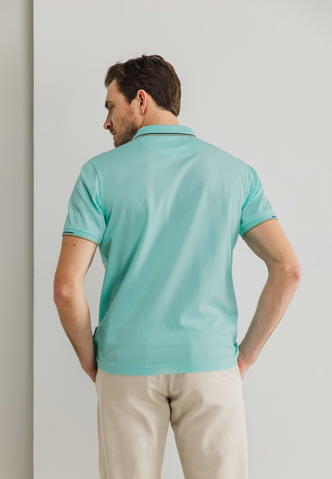 Piqué-Poloshirt-mit-Brusttasche