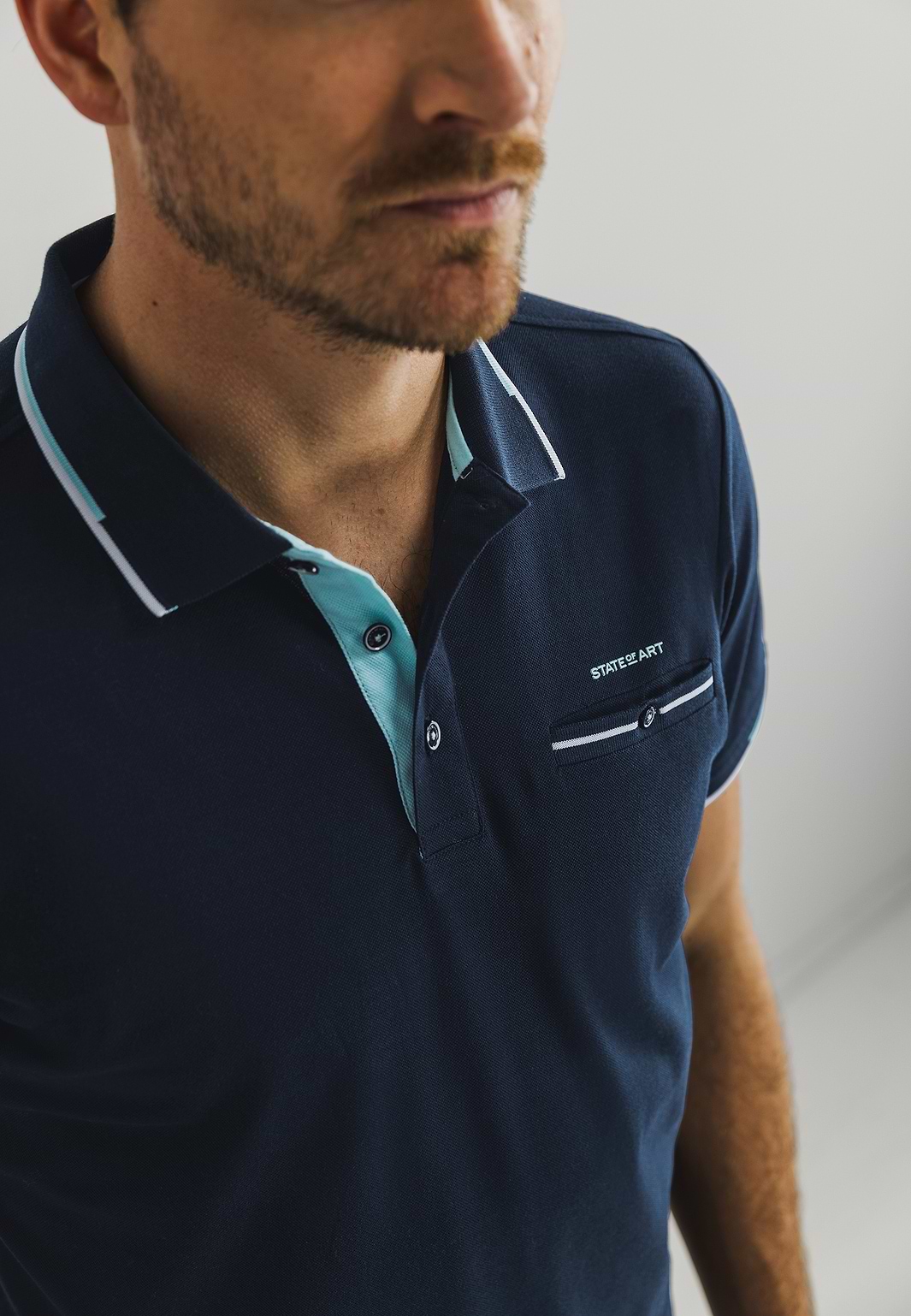 Piqué-Poloshirt-mit-Brusttasche