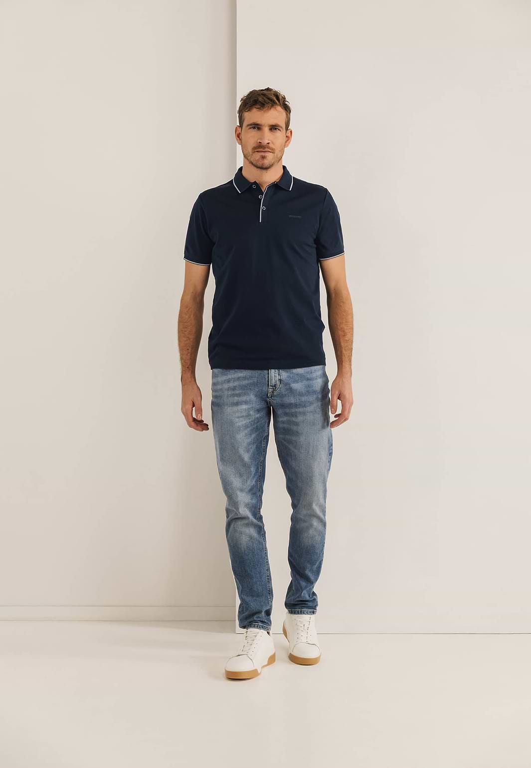 Piqué-Poloshirt-aus-merzerisierter-Baumwolle