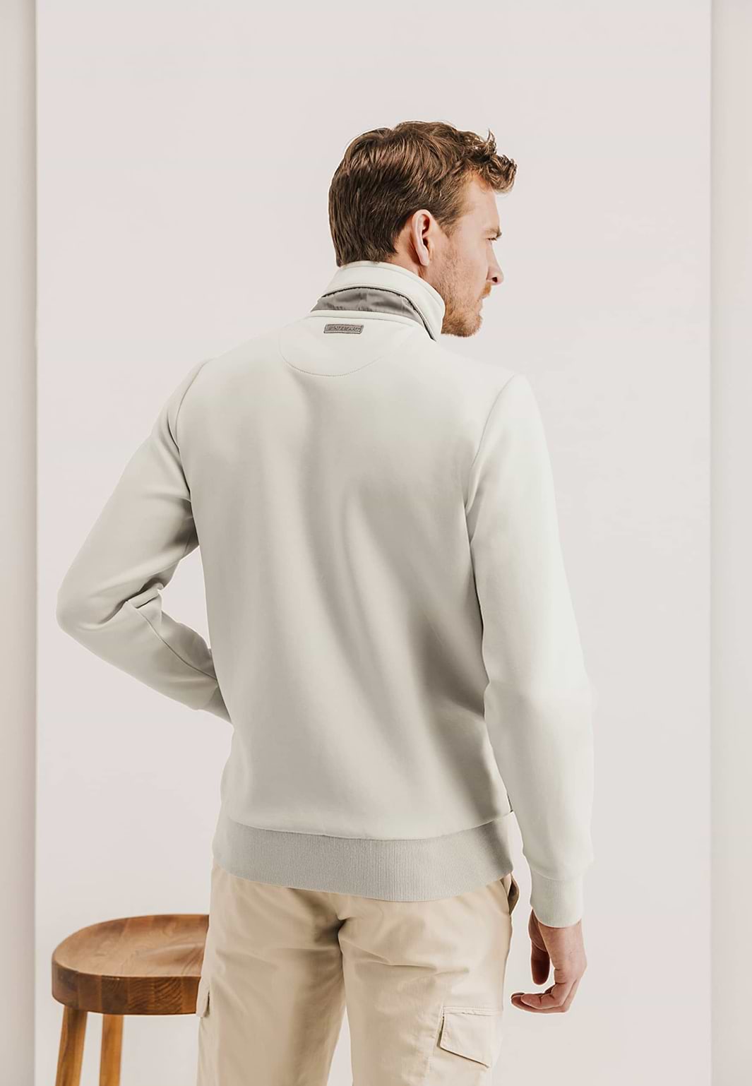 Sweatvest-met-gestepte-voorzijde