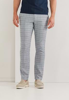 NAVIGATOR-geruite-chino-in-stretchstof