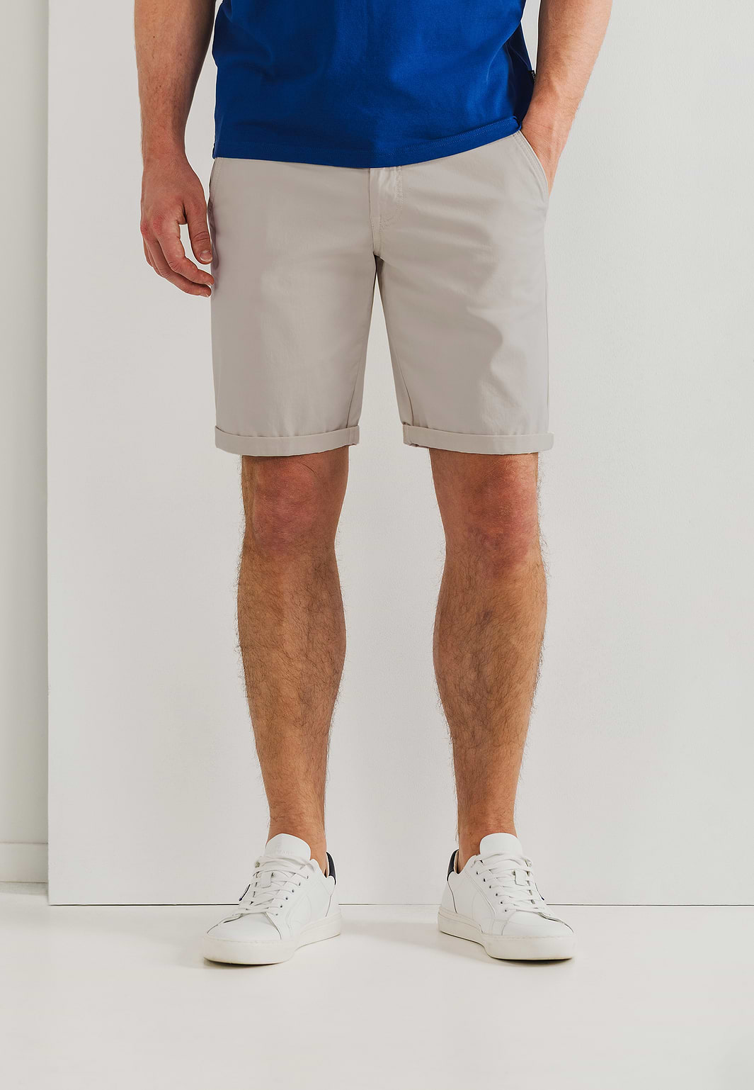 Chinoshorts-aus-Baumwollstretch