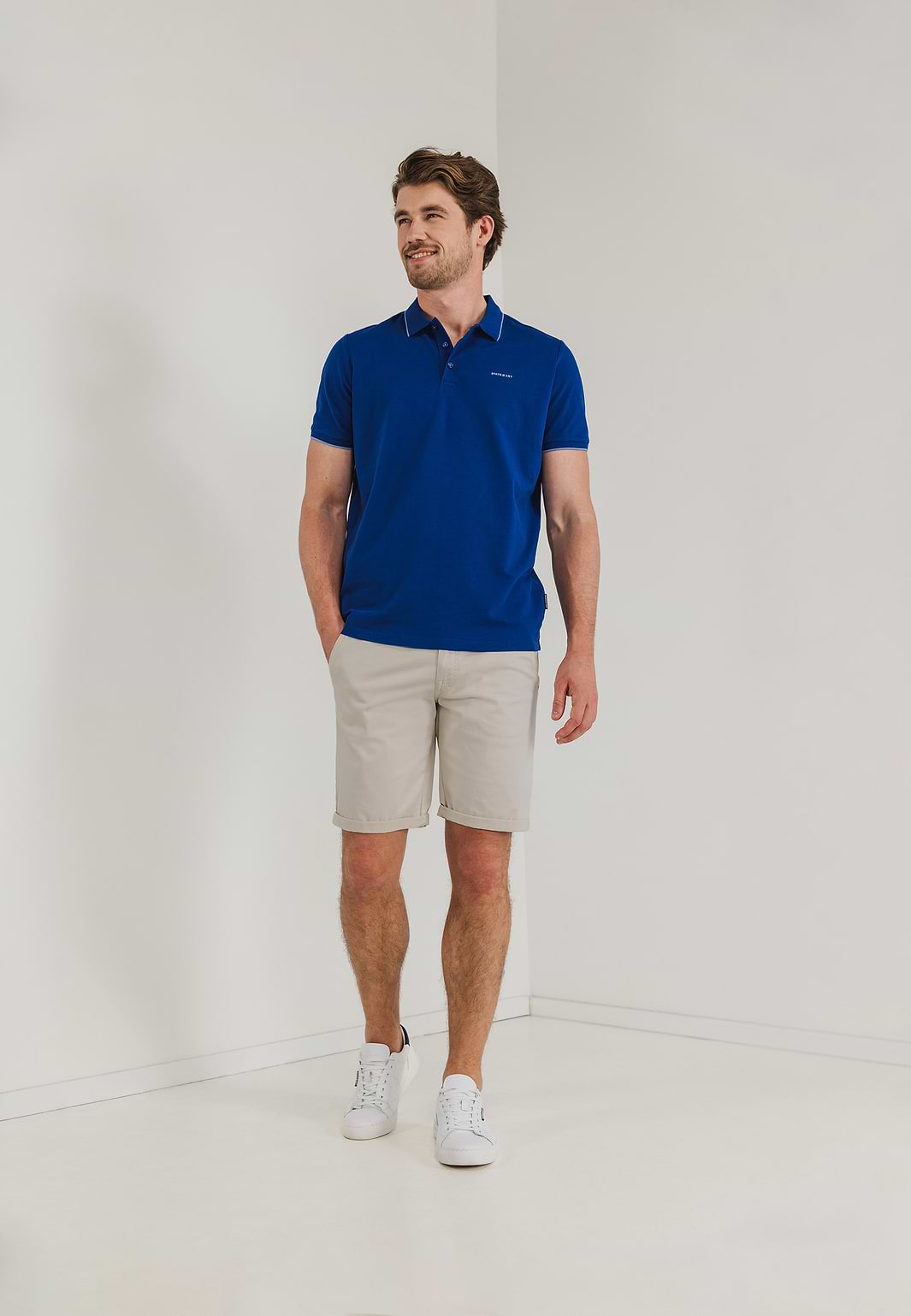 Chinoshorts-aus-Baumwollstretch
