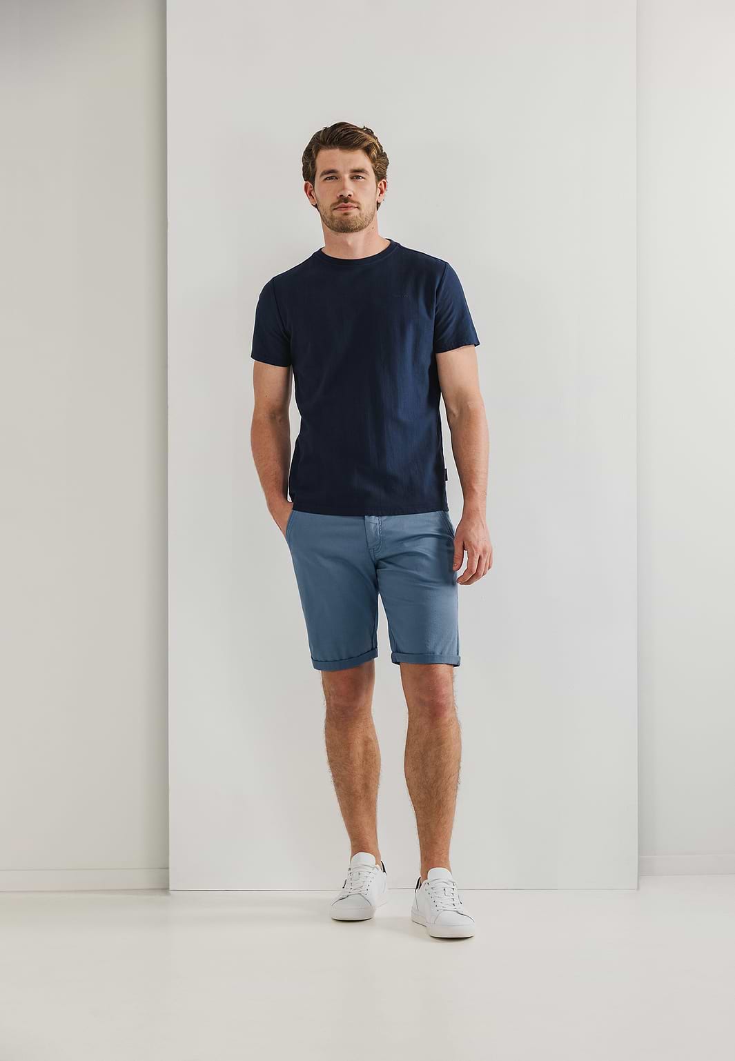 Chinoshorts-aus-Baumwollstretch