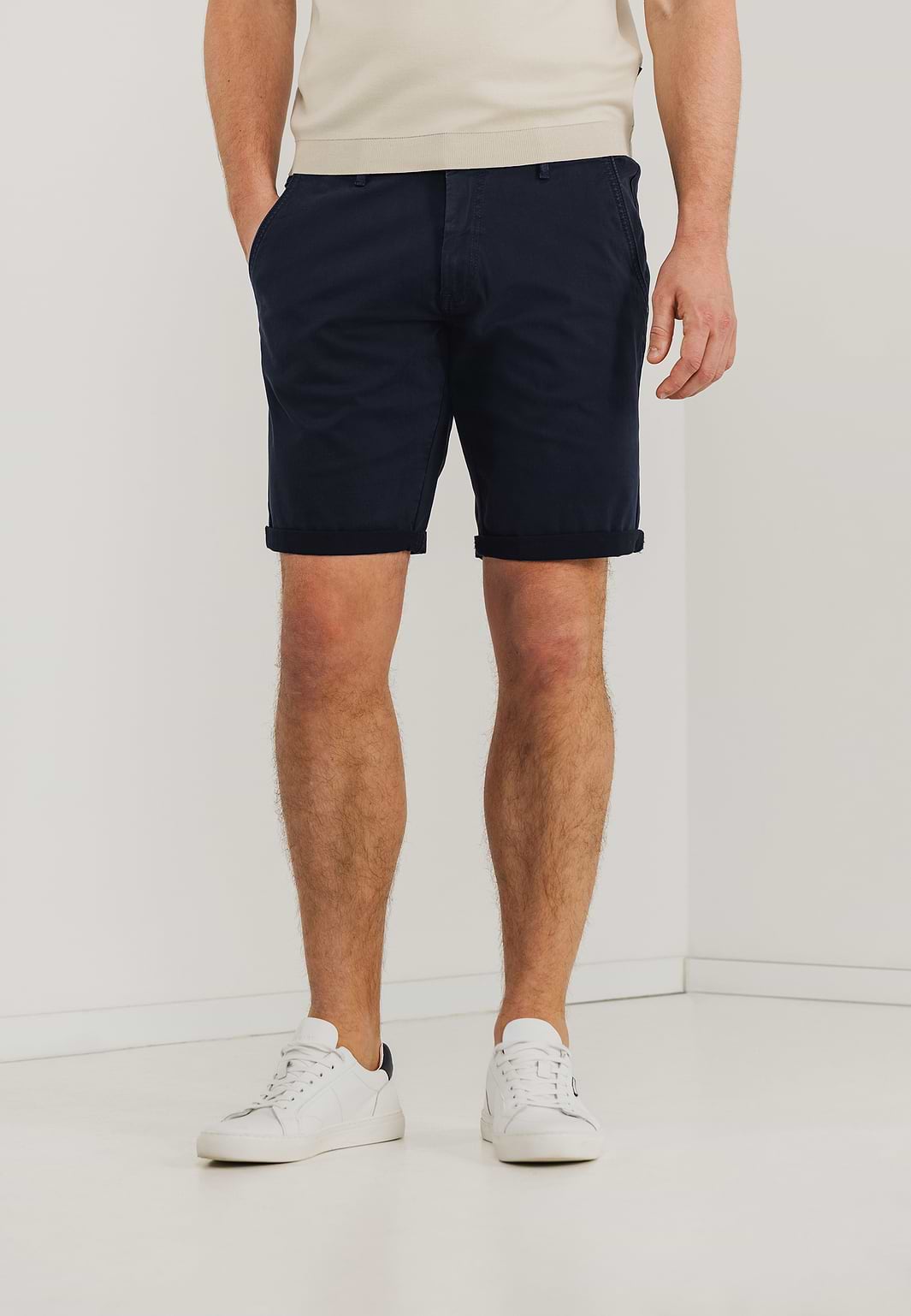 Chinoshorts-aus-Baumwollstretch