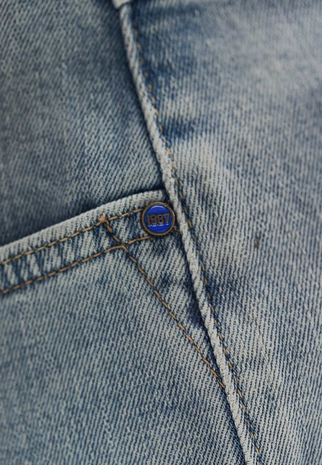 Denim-short-van-een-katoen-mix