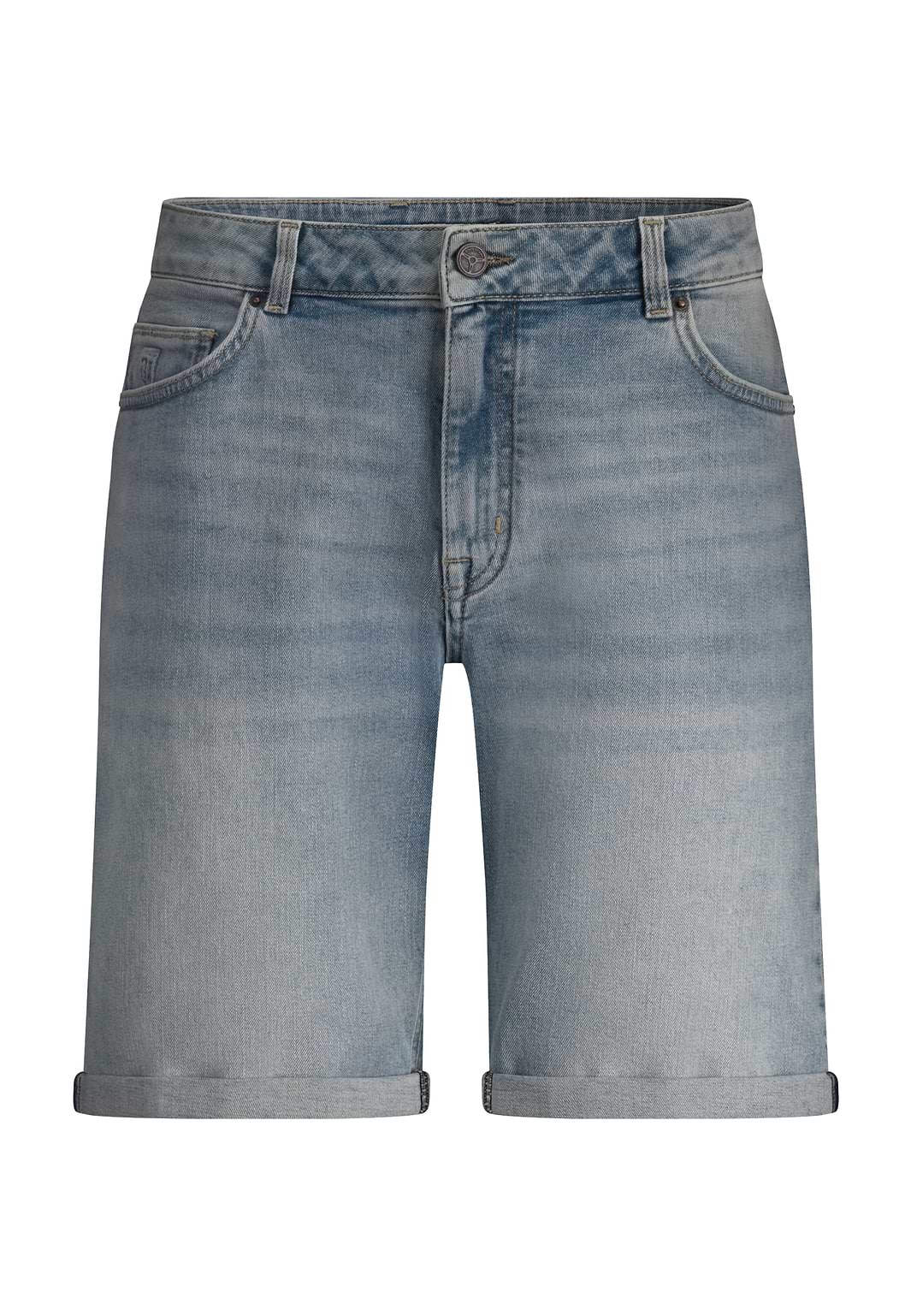 Denim-short-van-een-katoen-mix
