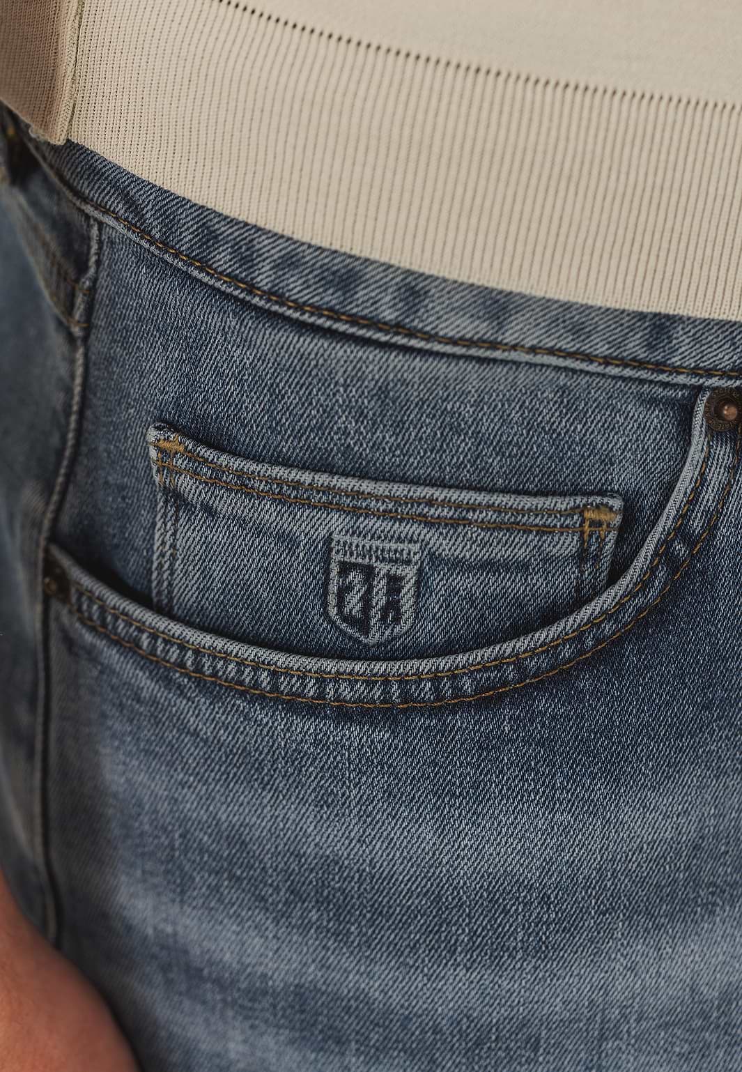Denim-short-van-een-katoen-mix