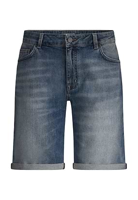 Denim-short-van-een-katoen-mix