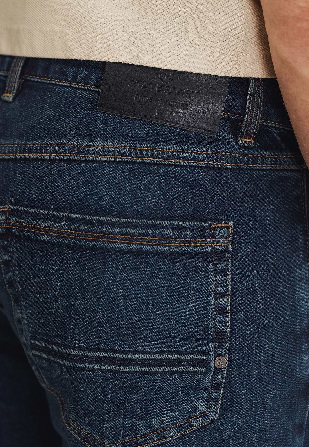 Denim-short-van-een-katoen-mix