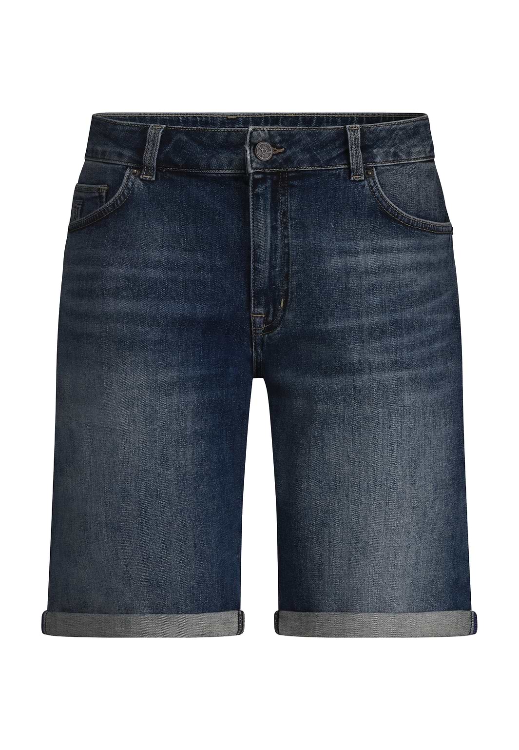 Denim-short-van-een-katoen-mix