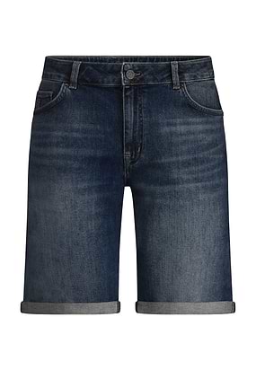 Denim-short-van-een-katoen-mix