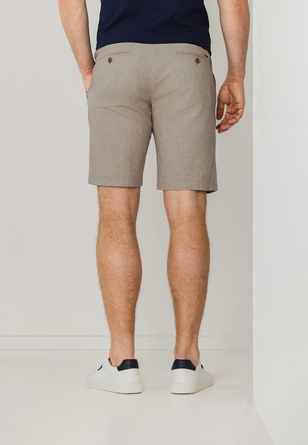 Chinoshorts-mit-Leinen