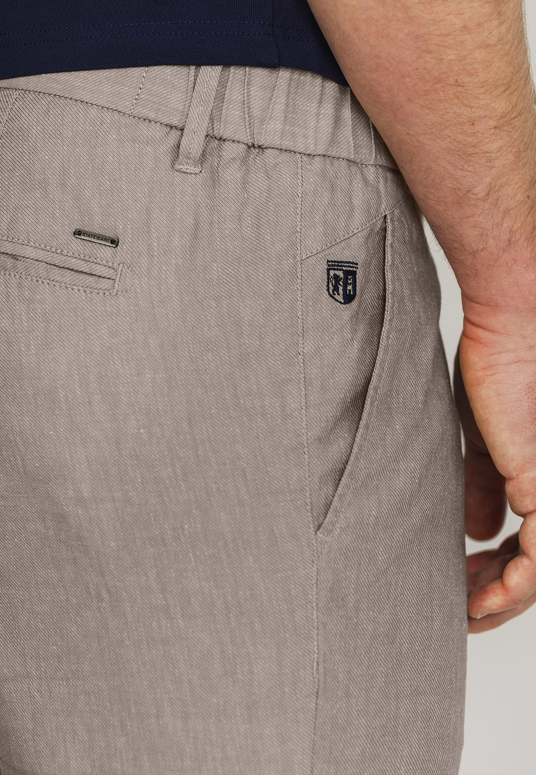 Chinoshorts-mit-Leinen