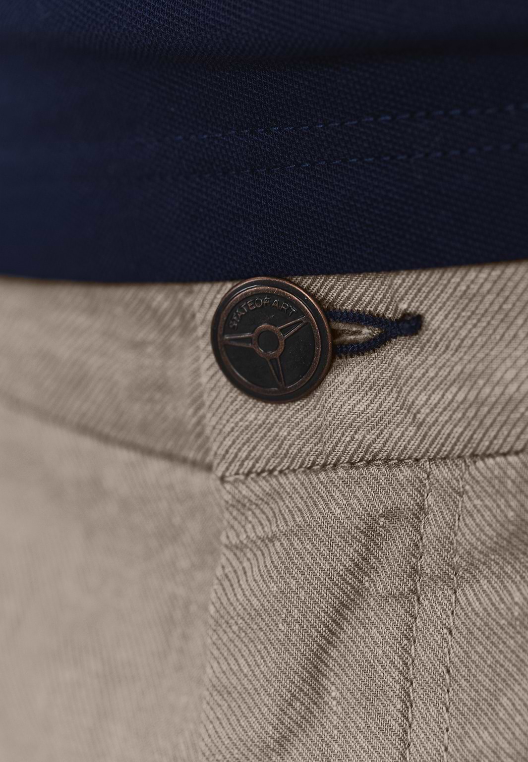 Chinoshorts-mit-Leinen
