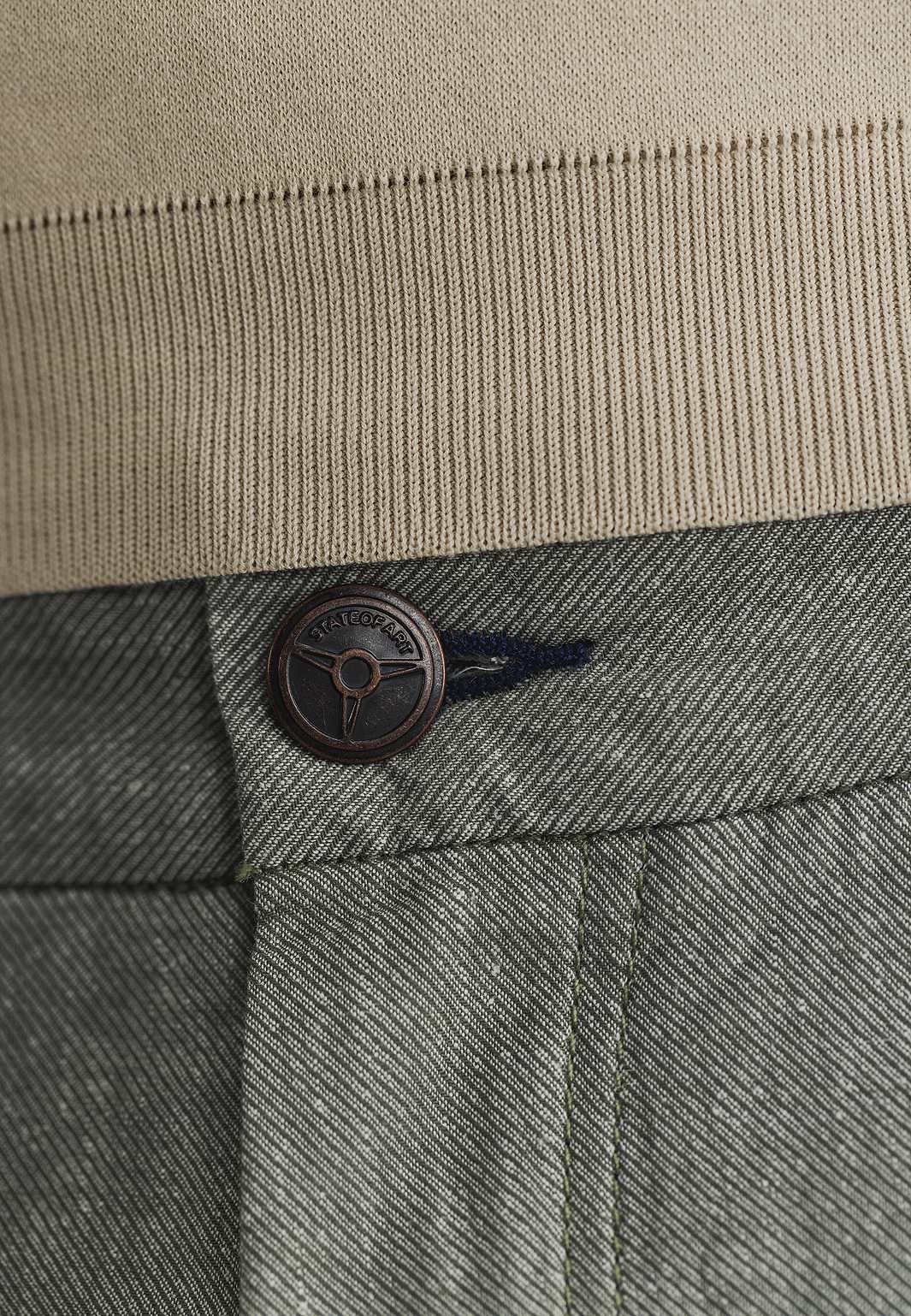 Chinoshorts-mit-Leinen