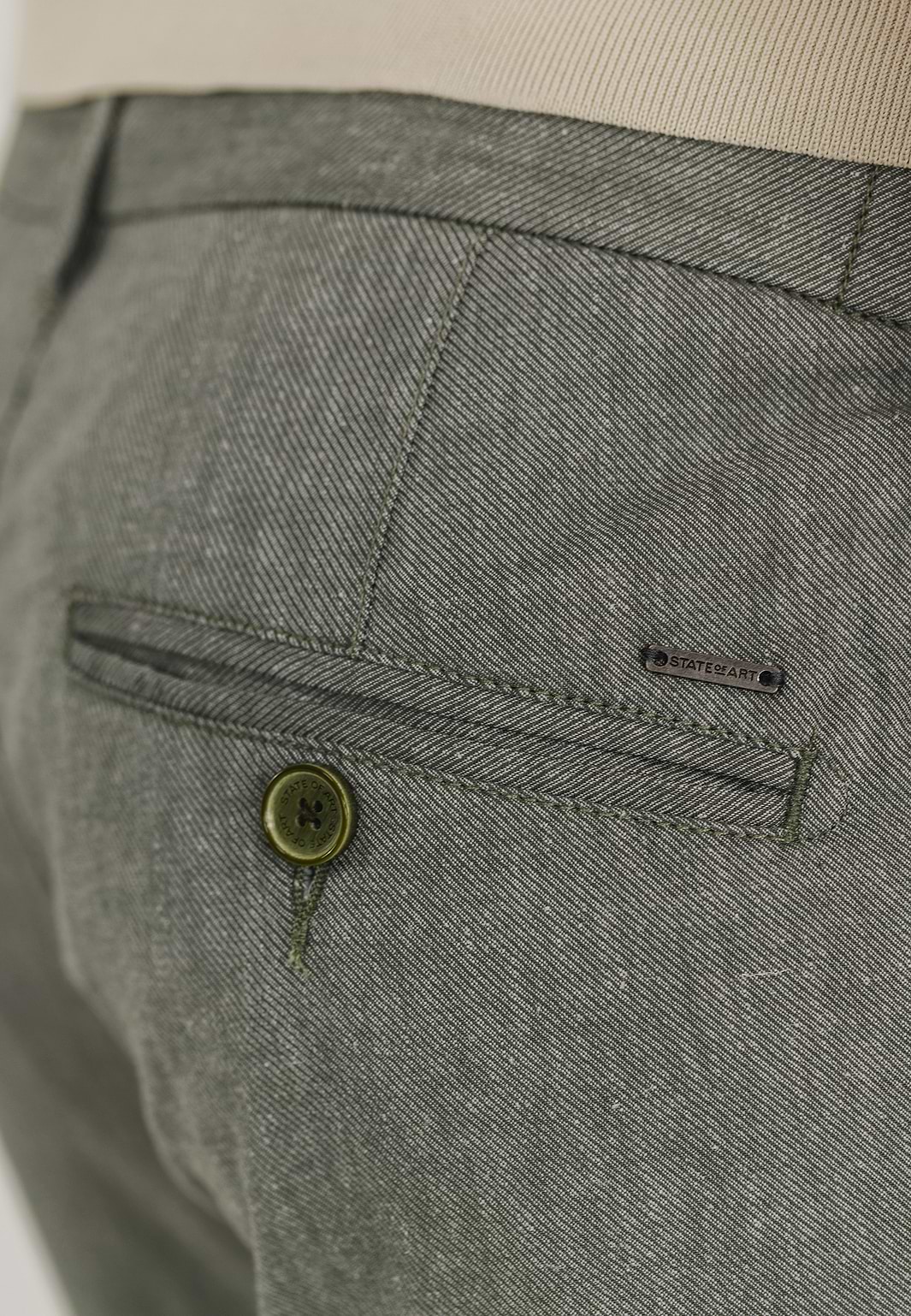 Chinoshorts-mit-Leinen