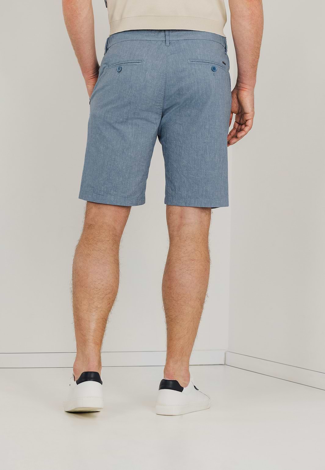 Chinoshorts-mit-Leinen