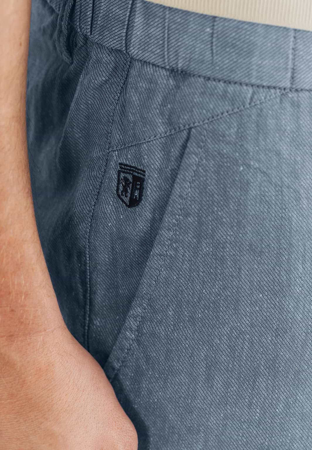 Chinoshorts-mit-Leinen