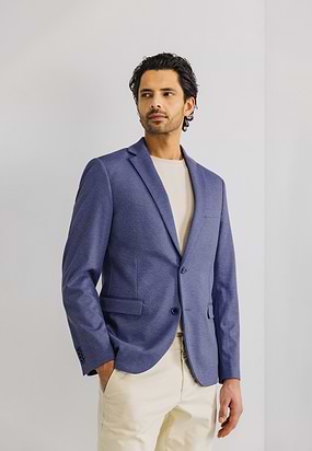 Gemêleerde-blazer-van-gebreide-stof