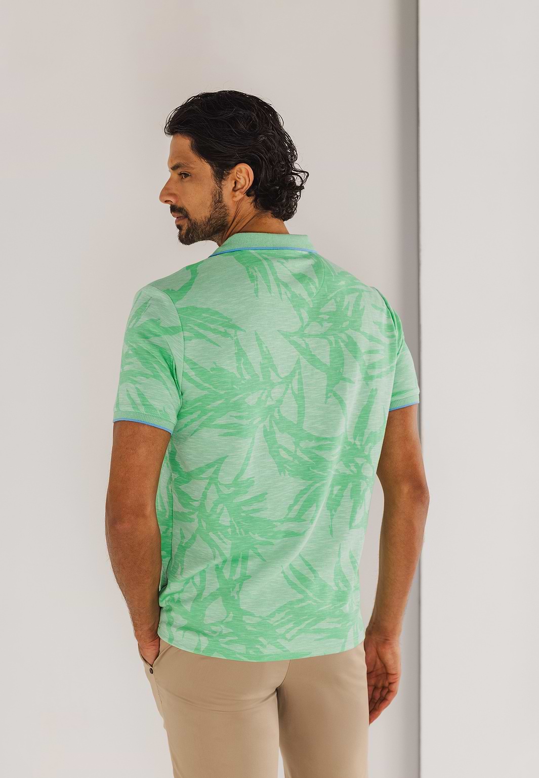 Piqué-Poloshirt-mit-Allover-Print