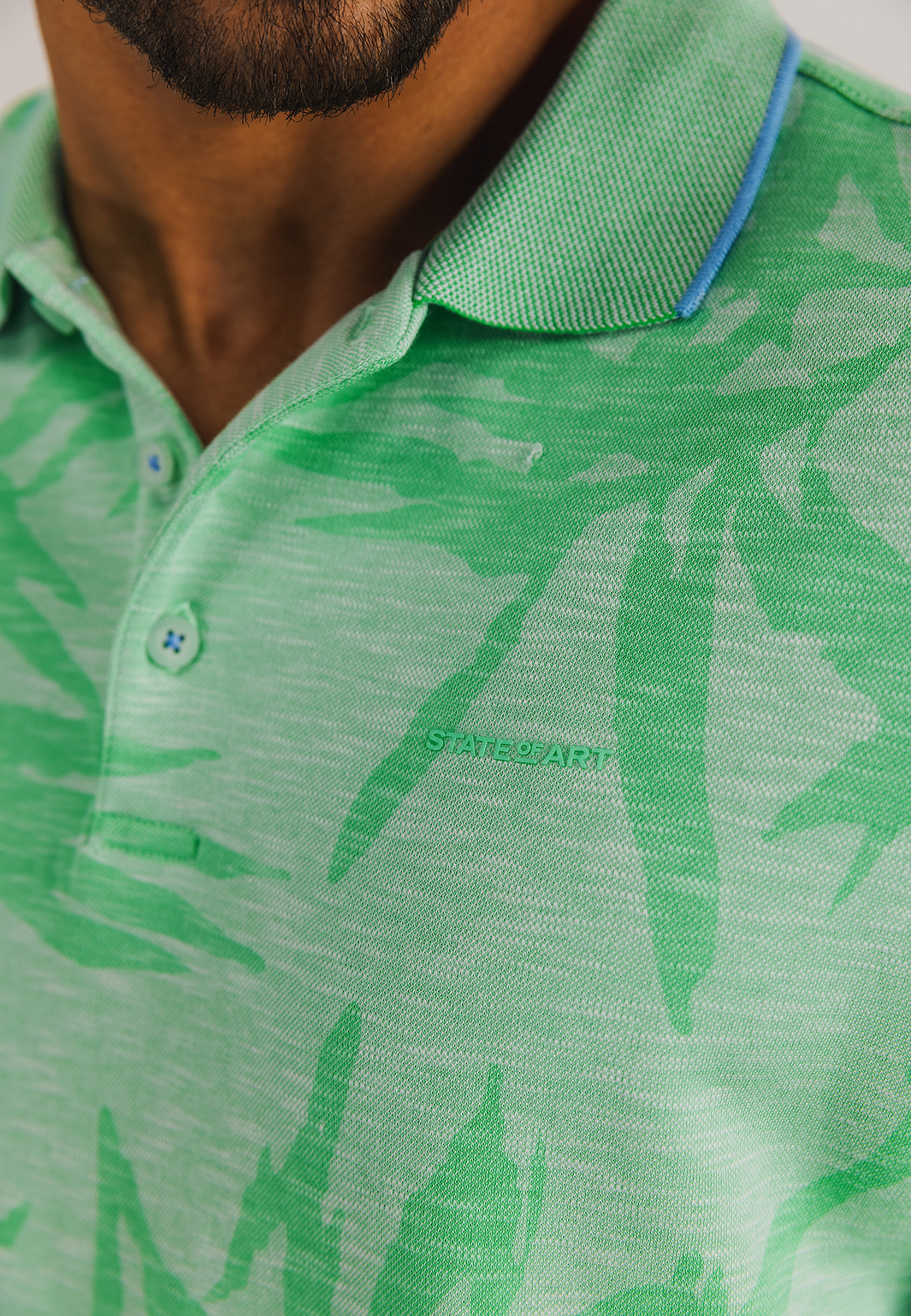 Piqué-Poloshirt-mit-Allover-Print